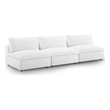 Commix Armless Sectional Sofa in White