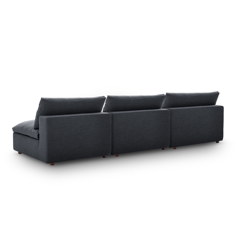 Commix Armless Sectional Sofa in Gray