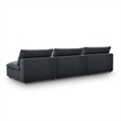 Commix Armless Sectional Sofa in Gray