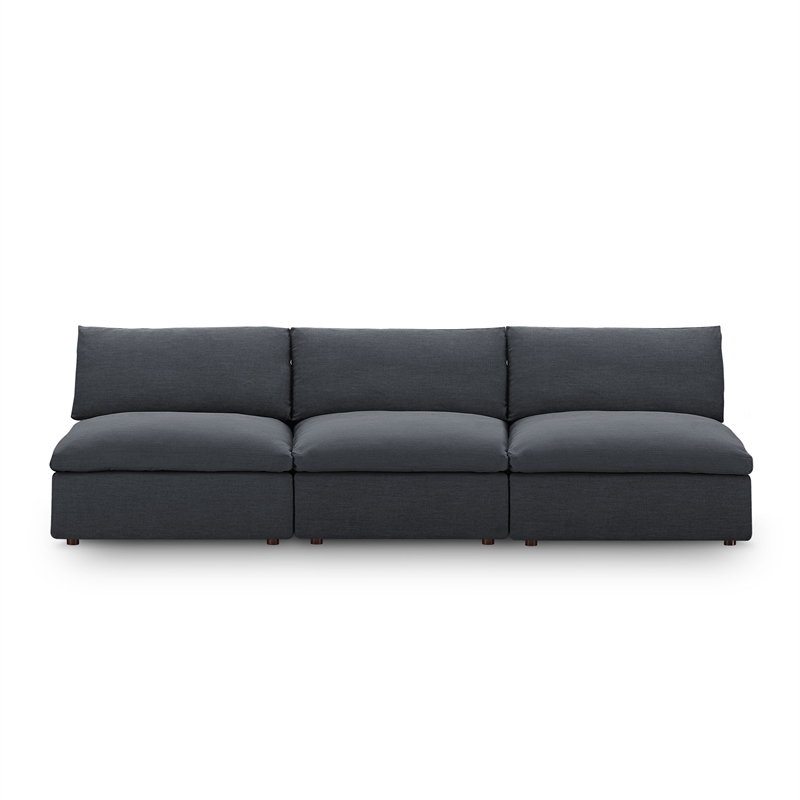 Commix Armless Sectional Sofa in Gray