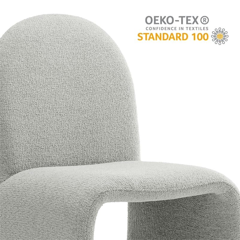 Modway Junia Arch Armless Dining Chair in Dove Gray