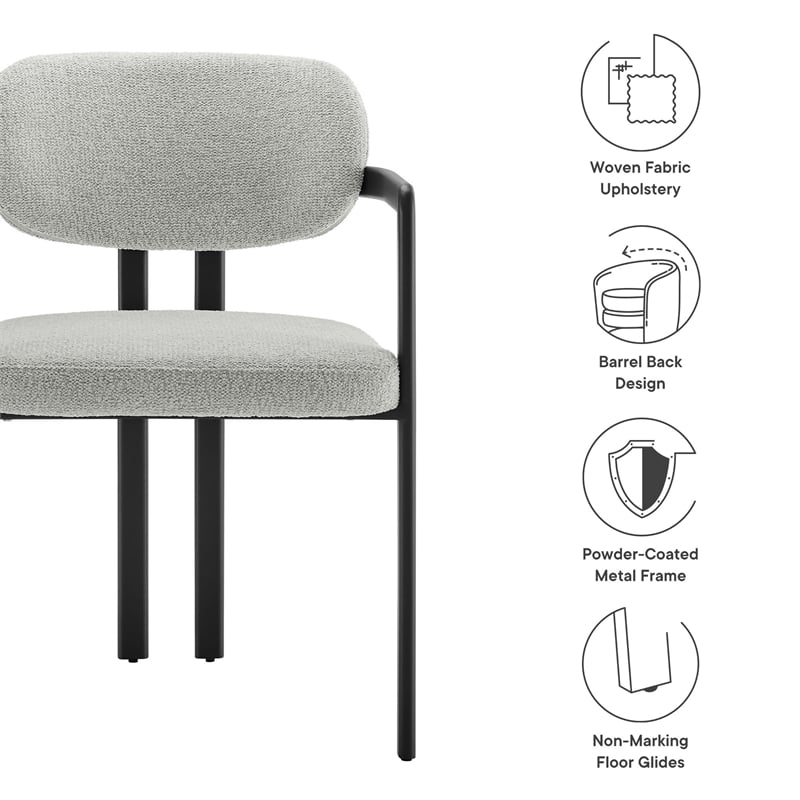 Modway Elio Dining Chair in Black Dove Gray