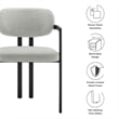 Modway Elio Dining Chair in Black Dove Gray