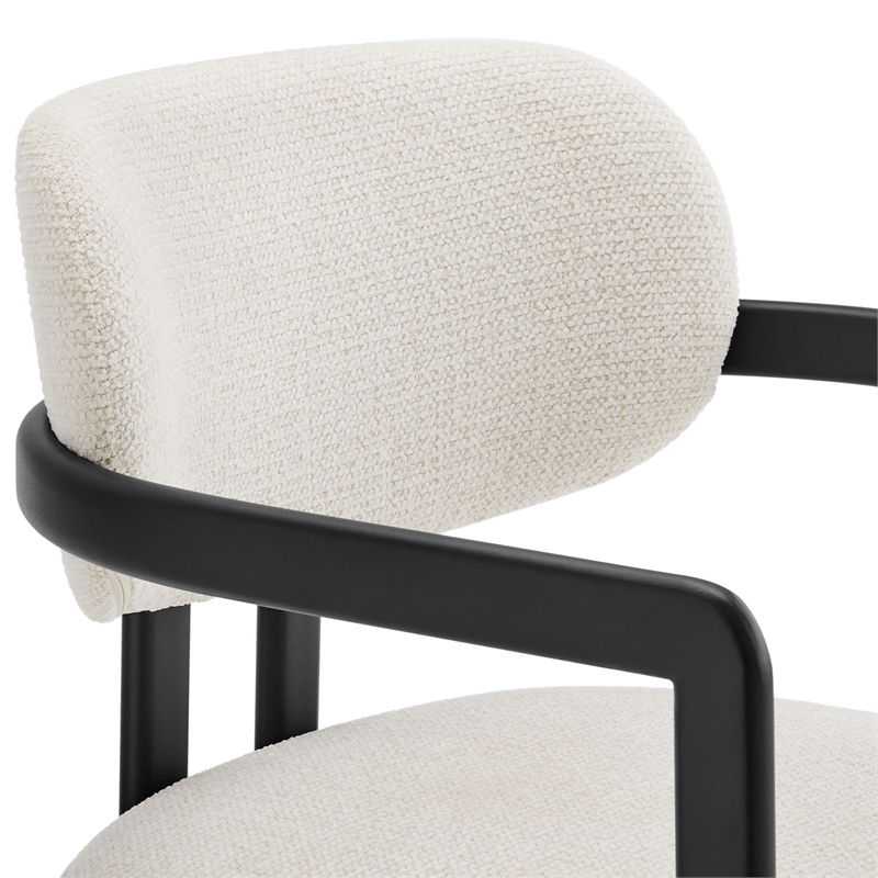 Modway Elio Dining Chair in Black Cream White