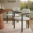 Modway Elio Dining Chair in Black Cream White