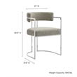 Modway Huron Dining Accent Chair in Silver Wheat