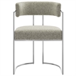 Modway Huron Dining Accent Chair in Silver Wheat