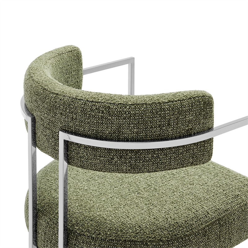 Modway Huron Dining Accent Chair in Silver Leaf