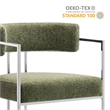 Modway Huron Dining Accent Chair in Silver Leaf
