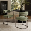 Modway Huron Dining Accent Chair in Silver Leaf
