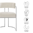 Modway Huron Dining Accent Chair in Silver Cream