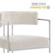 Modway Huron Dining Accent Chair in Silver Cream