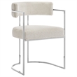 Modway Huron Dining Accent Chair in Silver Cream