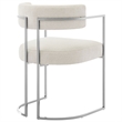 Modway Huron Dining Accent Chair in Silver Cream