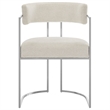Modway Huron Dining Accent Chair in Silver Cream