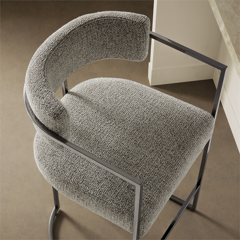 Modway Huron Counter Stool in Silver Wheat