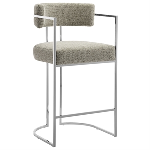 Modway Huron Counter Stool in Silver Wheat