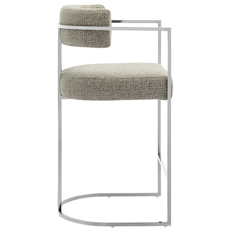 Modway Huron Counter Stool in Silver Wheat