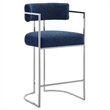 Modway Huron Counter Stool in Silver Navy