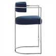 Modway Huron Counter Stool in Silver Navy