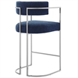 Modway Huron Counter Stool in Silver Navy