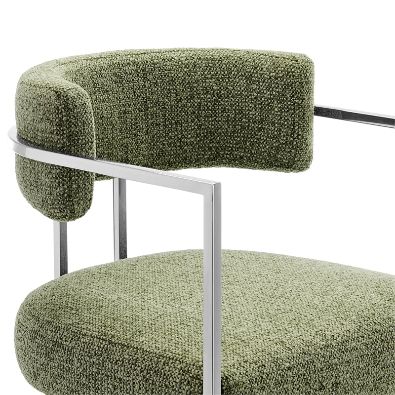 Modway Huron Counter Stool in Silver Leaf