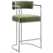 Modway Huron Counter Stool in Silver Leaf