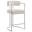 Modway Huron Counter Stool in Silver Cream