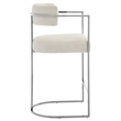 Modway Huron Counter Stool in Silver Cream