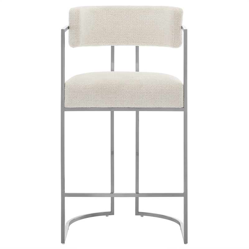 Modway Huron Counter Stool in Silver Cream