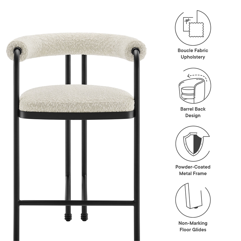 Modway Turin Counter Stool in Black Pearl