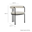 Modway Turin Dining Accent Chair in Black Pearl