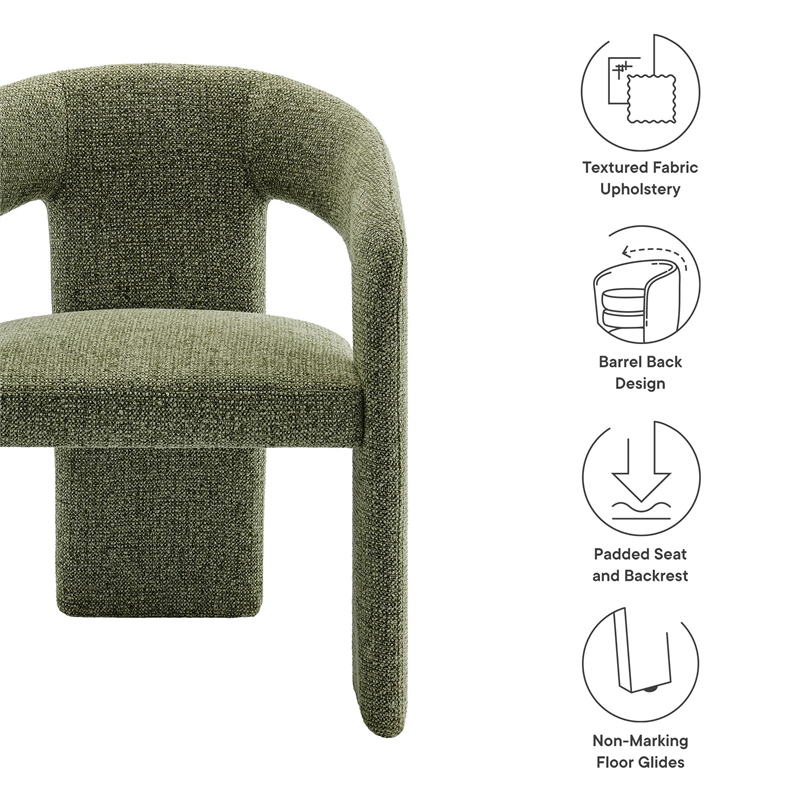 Modway Oslo Dining Accent Chair in Leaf Geen