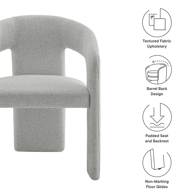 Modway Oslo Dining Accent Chair in Dove Gray