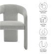 Modway Oslo Dining Accent Chair in Dove Gray