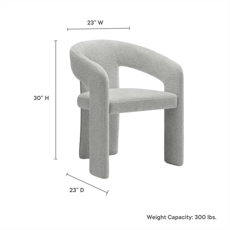 Modway Oslo Dining Accent Chair in Dove Gray