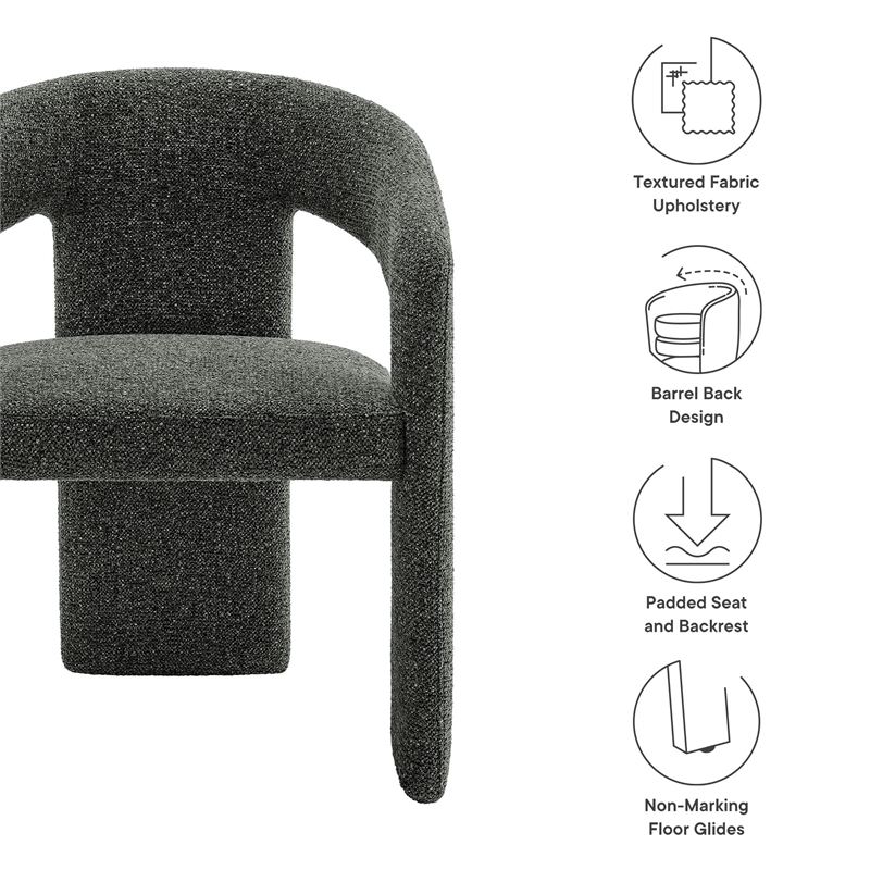 Modway Oslo Dining Accent Chair in Anthracite