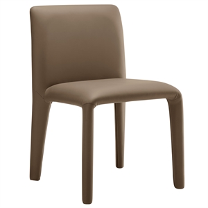 modway rhodes dining chair in mushroom brown