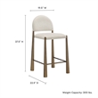 Modway Hayley Counter Stool in Brass Cream