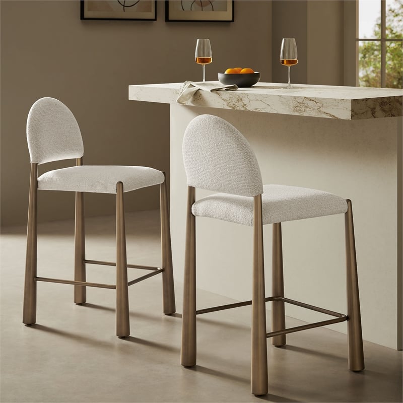 Modway Hayley Counter Stool in Brass Cream