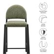 Modway Hayley Counter Stool in Black Leaf