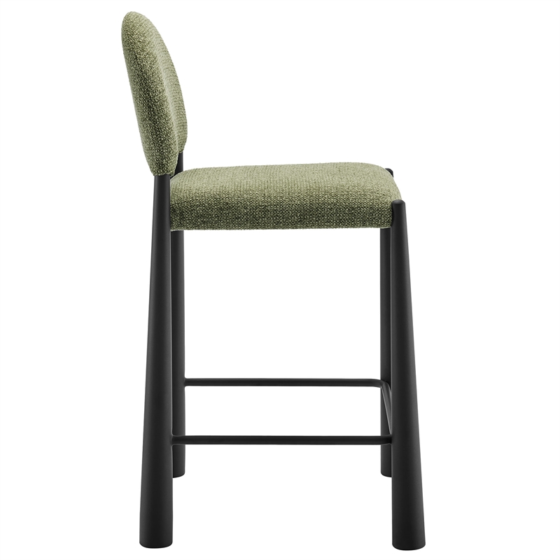 Modway Hayley Counter Stool in Black Leaf