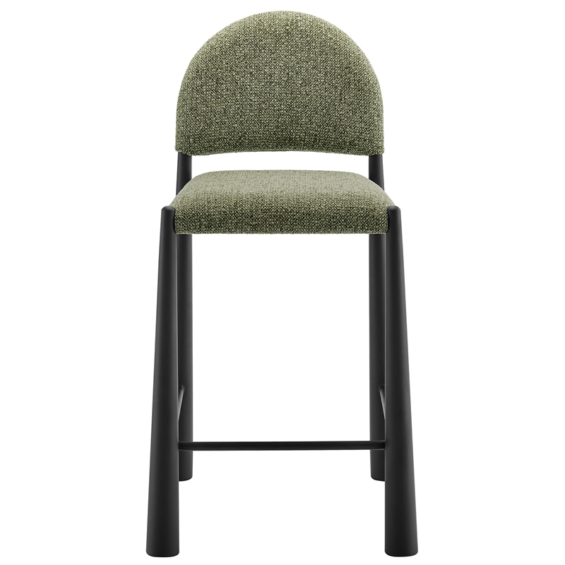 Modway Hayley Counter Stool in Black Leaf