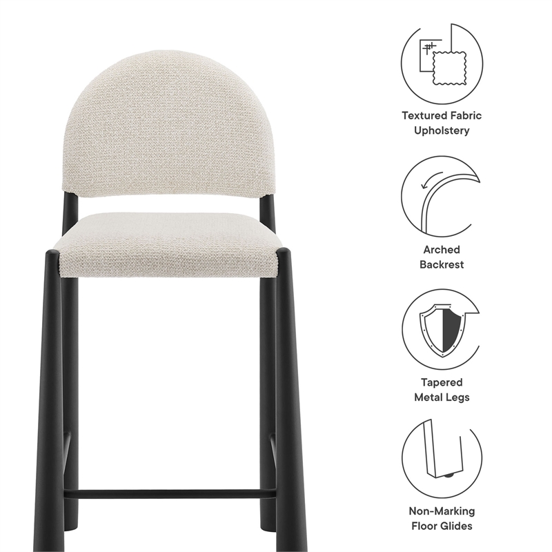 Modway Hayley Counter Stool in Black Cream