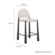 Modway Hayley Counter Stool in Black Cream