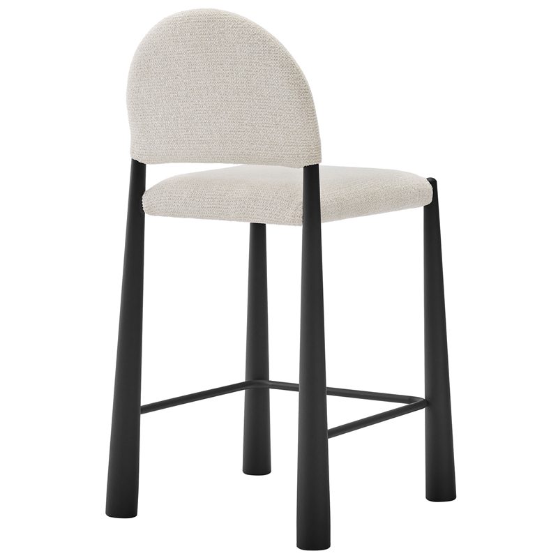 Modway Hayley Counter Stool in Black Cream