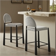 Modway Hayley Counter Stool in Black Camel