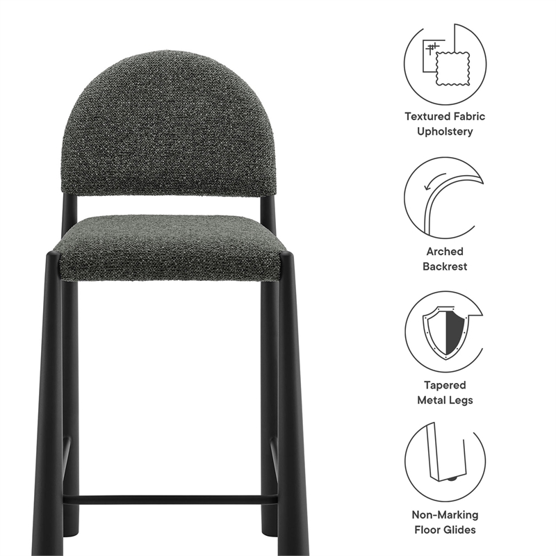 Modway Hayley Counter Stool in Black Anthracite