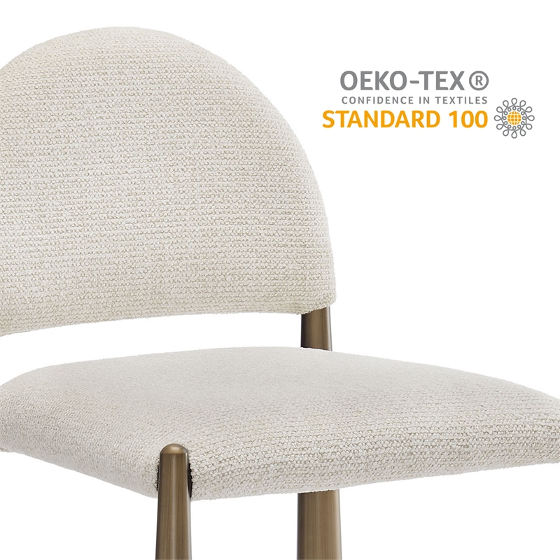 Modway Hayley Dining Side Chair in Brass Cream