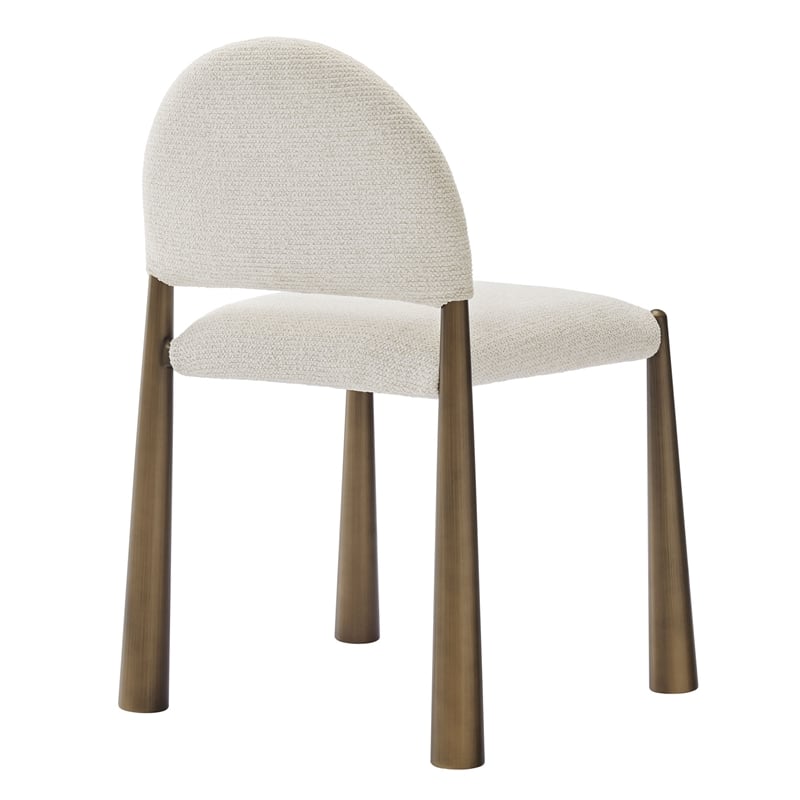 Modway Hayley Dining Side Chair in Brass Cream